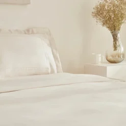 Karaca Home White Collection Felves 100% Turkish Cotton Duvet Cover Set, King Size, Beige