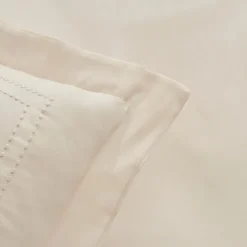 Karaca Home White Collection Felves 100% Turkish Cotton Duvet Cover Set, King Size, Beige