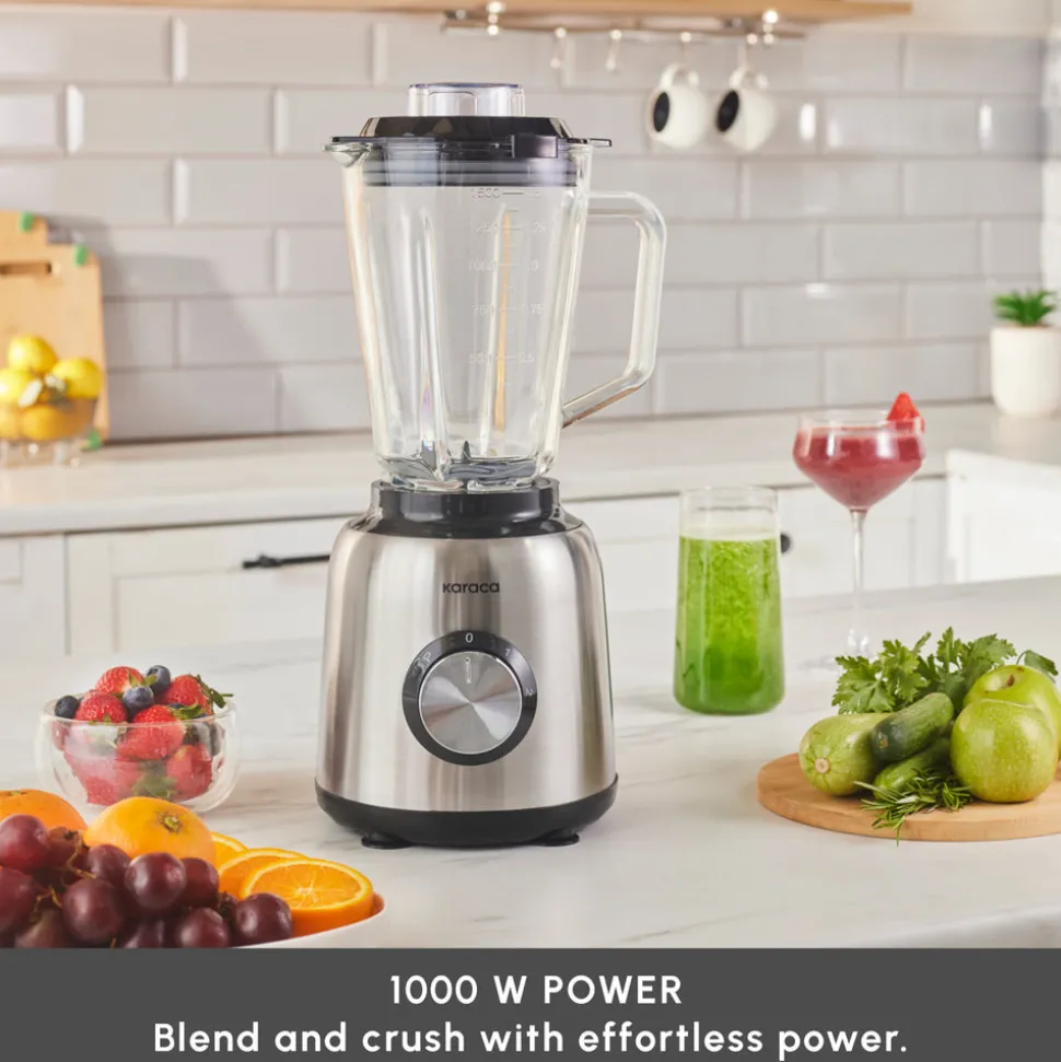 Karaca Inox Smoothie Blender, 1,5L, 1000W, Inox