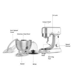 Karaca Ironmax Cast Stand Mixer, 5L, 1000W, Grey