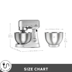 Karaca Ironmax Cast Stand Mixer, 5L, 1000W, Grey
