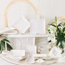 Karaca Ivy Porcelain Serving Platter, 25.5cm, White