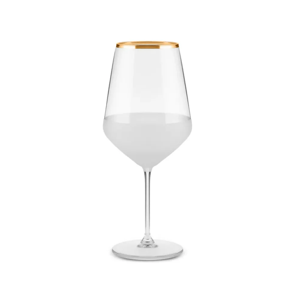 Karaca Jasmine 3-Piece Wine Glass Set, 490ml, White