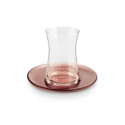 Karaca Juliet 12-Piece Turkish Tea Set for 6 People, Brown