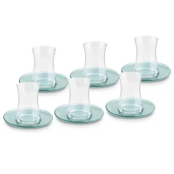 Karaca Juliet 12-Piece Turkish Tea Set for 6 People, Green
