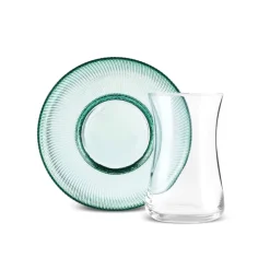 Karaca Juliet 12-Piece Turkish Tea Set for 6 People, Green
