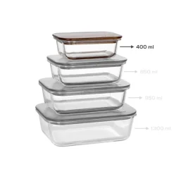 Karaca Karya Acacia Storage Container, 400ml, Clear