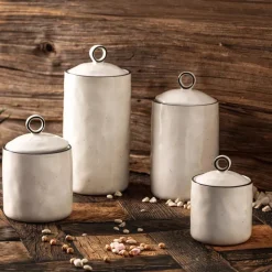 Karaca Lina 4 Piece Porcelain Spice Jar Set, Multi