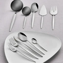 Karaca Lizbon 65-Piece Stainless Steel Cutlery Set for 12 People, Silver