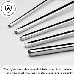 Karaca Look 84-Piece 316+ Stainless Steel Cutlery Set for 12 People, Silver