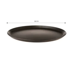 Karaca Love of Kitchen Biogranite Pizza Tray, 32cm, Black