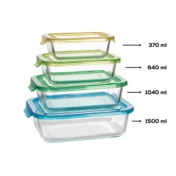 Karaca Lucy Glass Storage Container, 1500ml, Transparent
