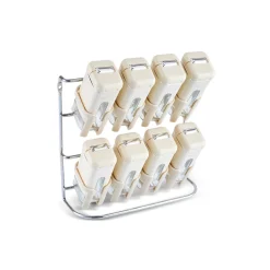 Karaca Luminous 9-Piece Porcelain Spice Jar Set, Cream