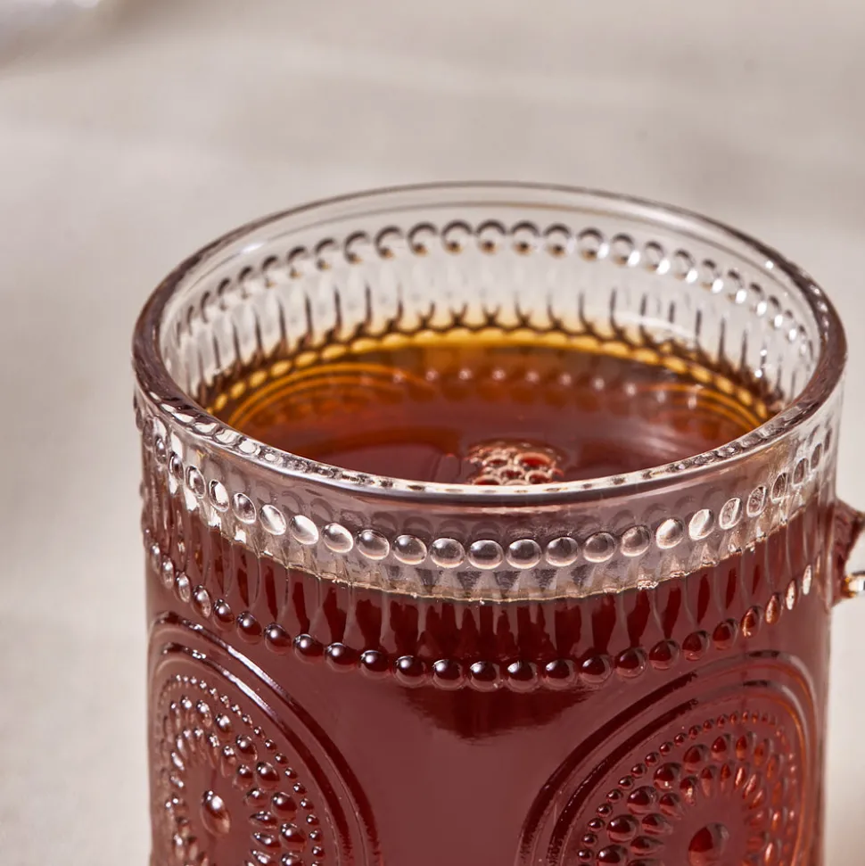 Karaca Margo 6-Piece Glass Turkish Tea Set for 6 People, 155ml, Transparent
