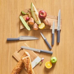 Karaca Massimo Line 6-Piece Stainless Steel Knife Set, Anthracite