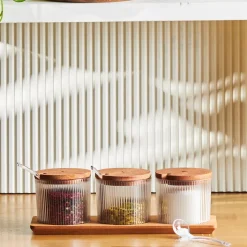 Karaca Massimo 3 Piece Spice Jar Set, 330ml, Transparent