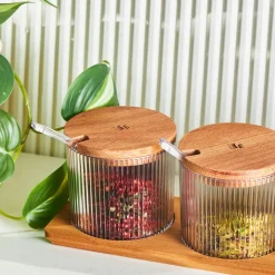 Karaca Massimo 3 Piece Spice Jar Set, 330ml, Transparent