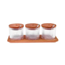 Karaca Massimo 3 Piece Spice Jar Set, 330ml, Transparent