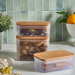 Karaca Massimo 3 Piece Storage Container, Clear