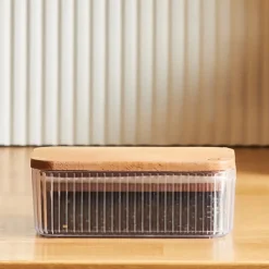Karaca Massimo Storage Container, 0.5L, Transparent Brown