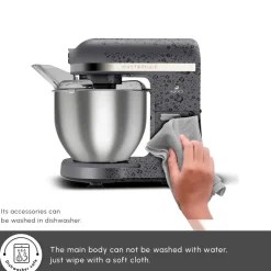 Karaca Mastermaid Chef Pro Zero Side Tech Stand Mixer, 5L, 1500W, Space Grey