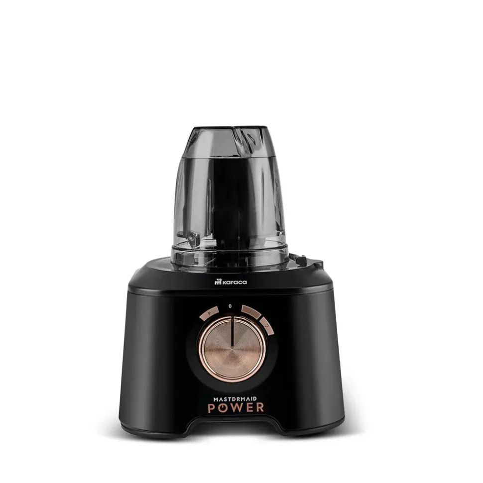 Karaca Mastermaid Power Max 11 in 1 Food Processor, Matte Black Copper, 2500 W