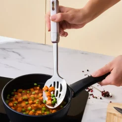 Karaca Mastermaid Slotted Serving Spoon, 32.2x6.5cm, Rose Gold