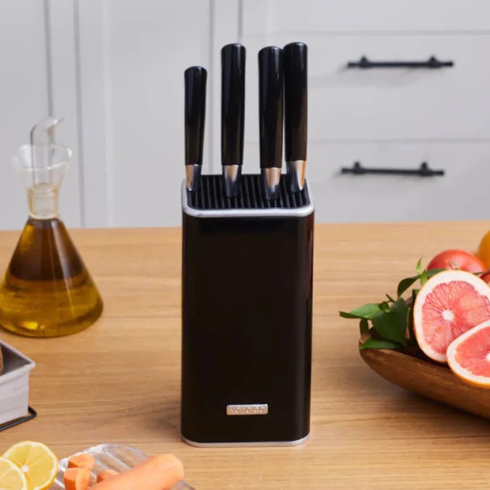 Karaca Mastersharp 6-Piece Stainless Steel Knife Set, 30cm, Black