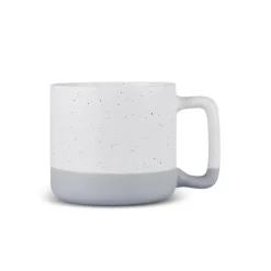 Karaca Maybel Stoneware Mug, 400ml, White-Grey Orange
