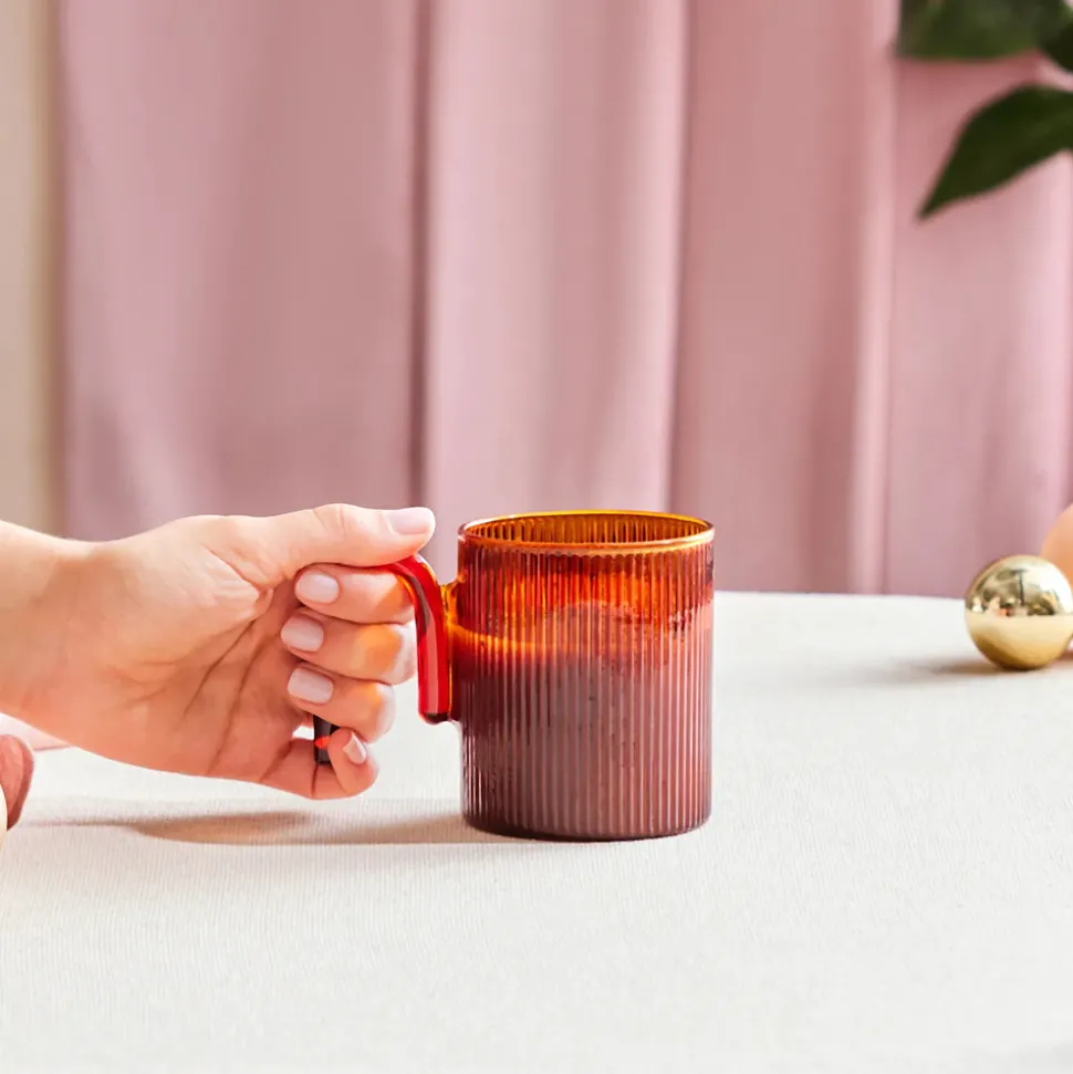 Karaca Miracle Glass Mug, 320ml, Brown