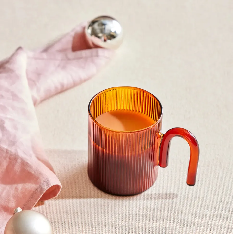 Karaca Miracle Glass Mug, 320ml, Brown