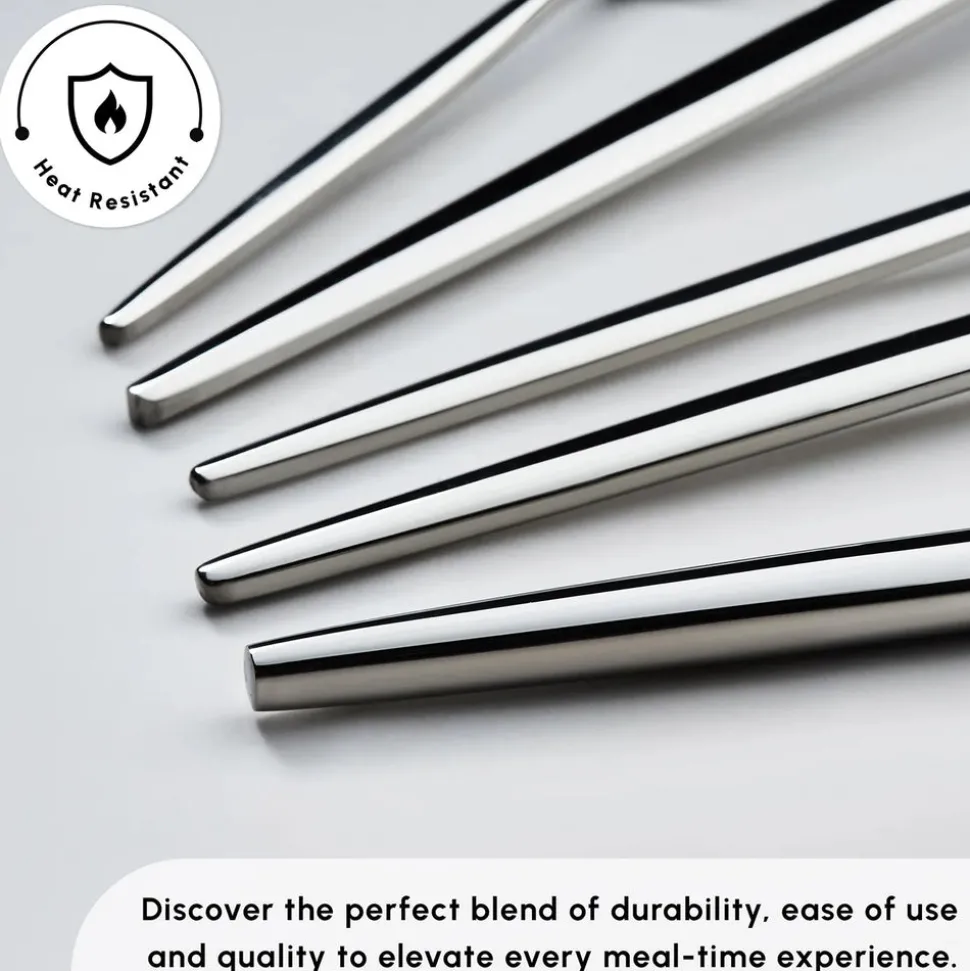 Karaca Moongate 84-Piece 316+ Stainless Steel Cutlery Set for 12 People, Silver
