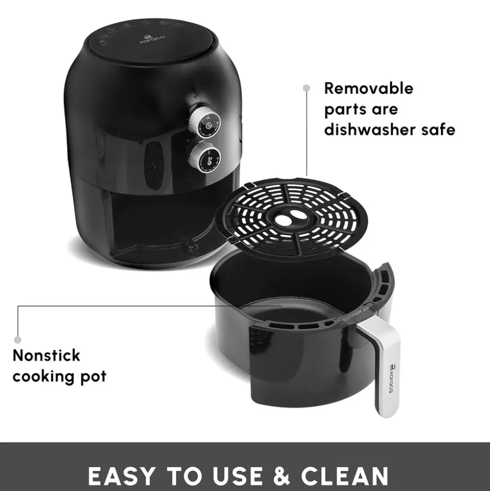 Karaca Multifry Single Pan Air Fryer, 3.5L, 1300W, Black