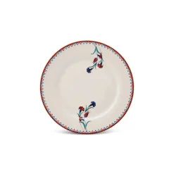 Karaca Nakkaş 24-Piece Bone China Dinner Set for 6 People, White Multi