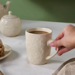 Karaca Nebula Stoneware Mug, 355ml, Beige