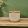 Karaca Nebula Stoneware Storage Container, 8cm, Beige