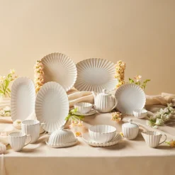 Karaca New Daisy Stoneware Sugar Bowl, 230ml, White