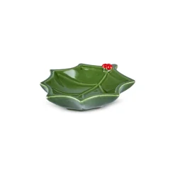 Karaca New Year Butcher's Broom Snack Bowl, 12cm, Green