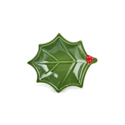 Karaca New Year Butcher's Broom Snack Bowl, 12cm, Green