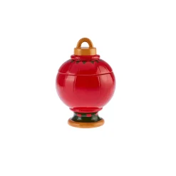Karaca New Year Christmas Ball Ceramic Storage jar, 20cm, Multi