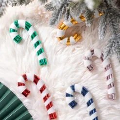 Karaca New Year Christmas Candy Stick Tree Decoration Set, 6 Piece, 14cm, Multi
