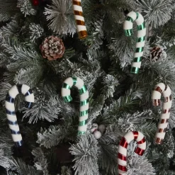 Karaca New Year Christmas Candy Stick Tree Decoration Set, 6 Piece, 14cm, Multi