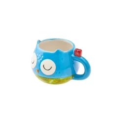 Karaca New Year Christmas Fat Owl Ceramic Mug, 380ml, Multi