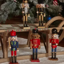 Karaca New Year Christmas Nutcracker with Drums Figure, 25cm, Red Multi