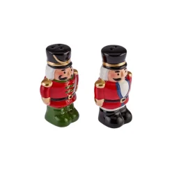 Karaca New Year Christmas Nutcracker Salt and Pepper Shaker, 10cm, Multi