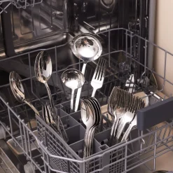 Karaca Nil 91-Piece Stainless Steel Cutlery Set with Serving Set, Silver