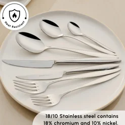 Karaca Novara 84-Piece Stainless Steel Cutlery Set for 12 People