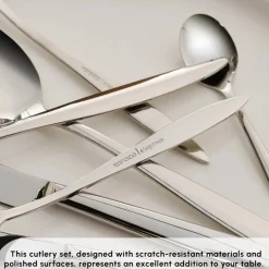 Karaca Novara 84-Piece Stainless Steel Cutlery Set for 12 People
