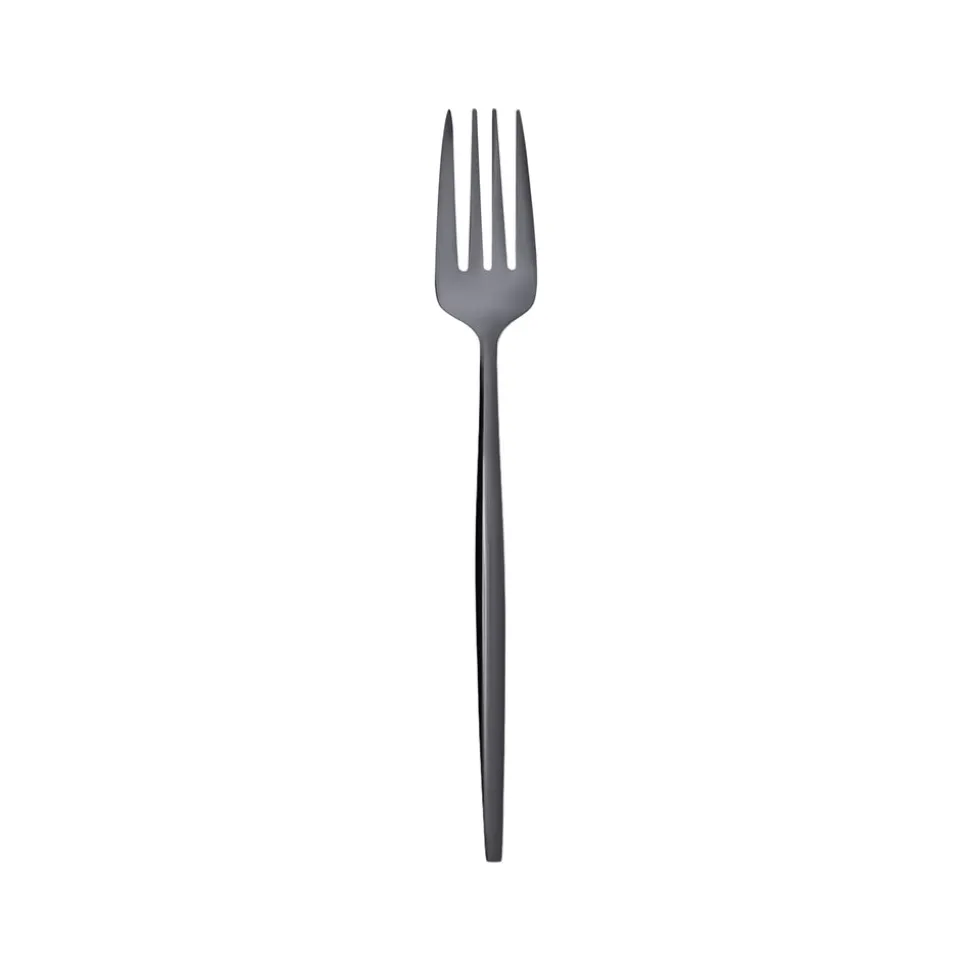 Karaca Orion 30-Piece Stainless Steel Cutlery Set for 6 People, Shiny Black