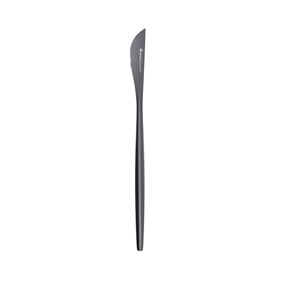 Karaca Orion 30-Piece Stainless Steel Cutlery Set for 6 People, Shiny Black